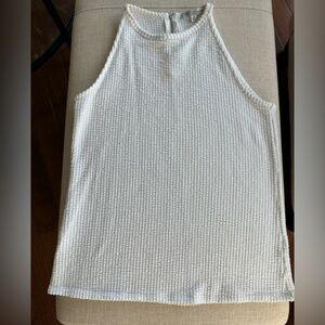 Boutique Waffle Knit Halter Tank Cami.‎ Off White. Size Small